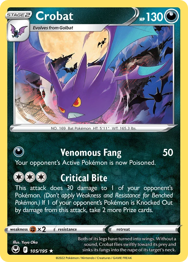 105/195 from Silver Tempest Holo Rare Pokemon Card