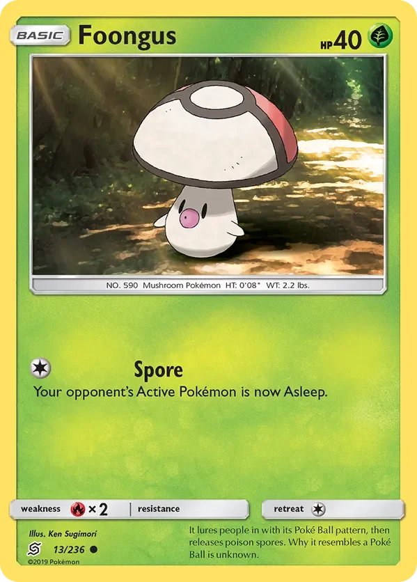 13/236 Foongus Common Pokemon Card