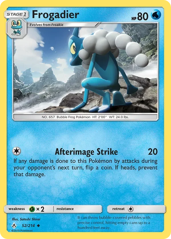52/214 Frogadier Uncommon Pokemon Card