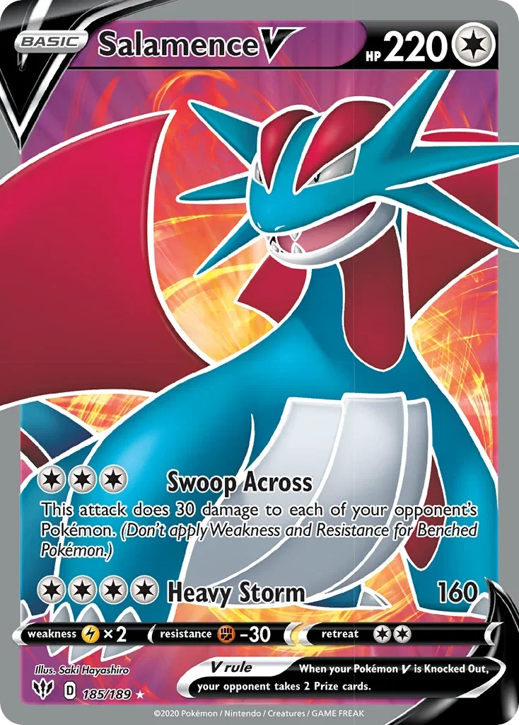 185/189 from Darkness Ablaze Full Art Pokemon Card