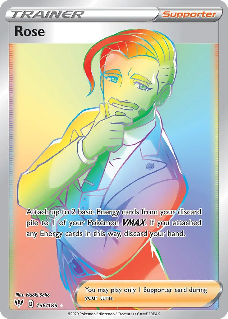196/189 from Darkness Ablaze Rainbow Rare Trainer Card
