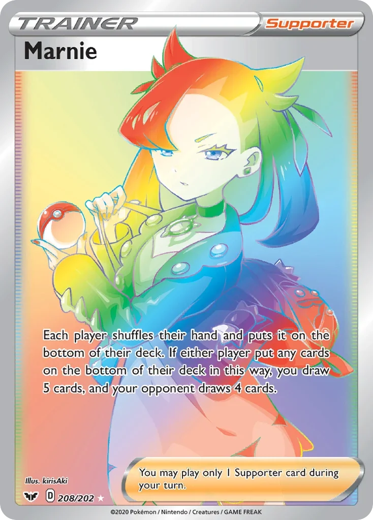 208/202 from Sword & Shield Rainbow Rare Trainer Card