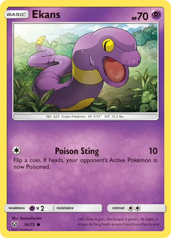 36/73 from Shining Legends Common Pokemon Card