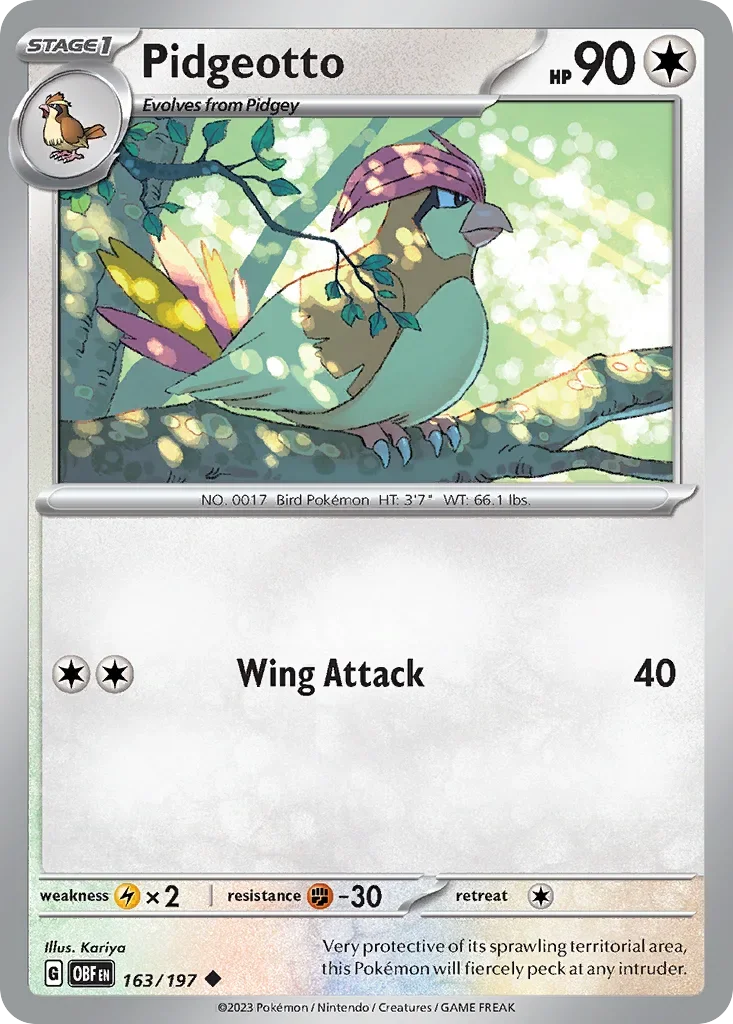 163/197 from Obsidian Flames Uncommon Pokemon Card
