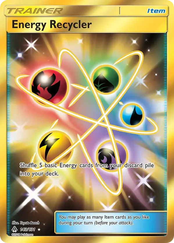 143/131 from Forbidden Light Gold Secret Rare Trainer Card