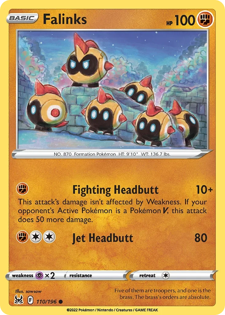 110/196 from Lost Origin Common Pokemon Card