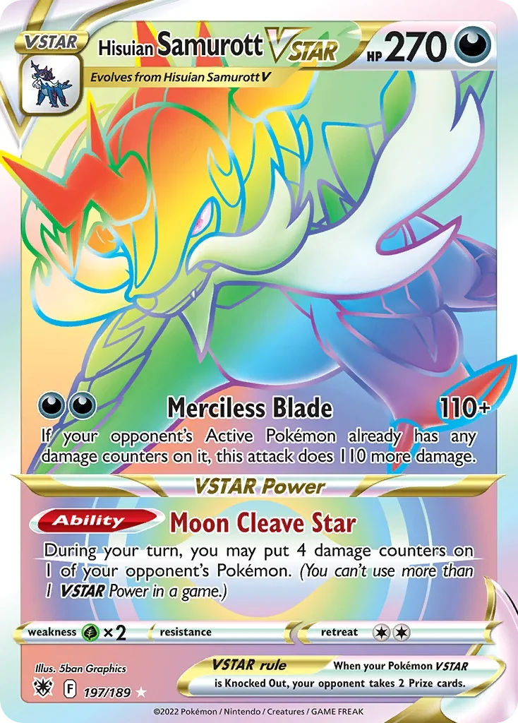 197/189 from Astral Radiance Rainbow Rare Pokemon Card