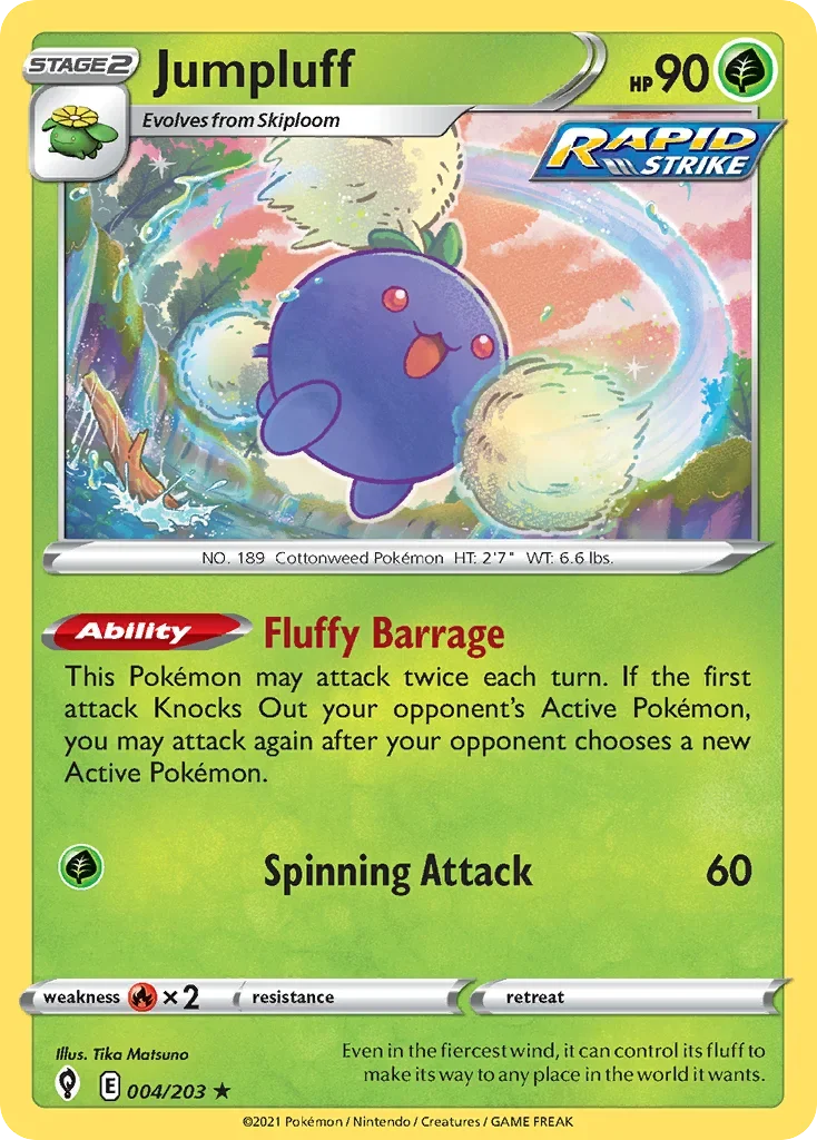 004/203 from Evolving Skies Holo Rare Pokemon Card
