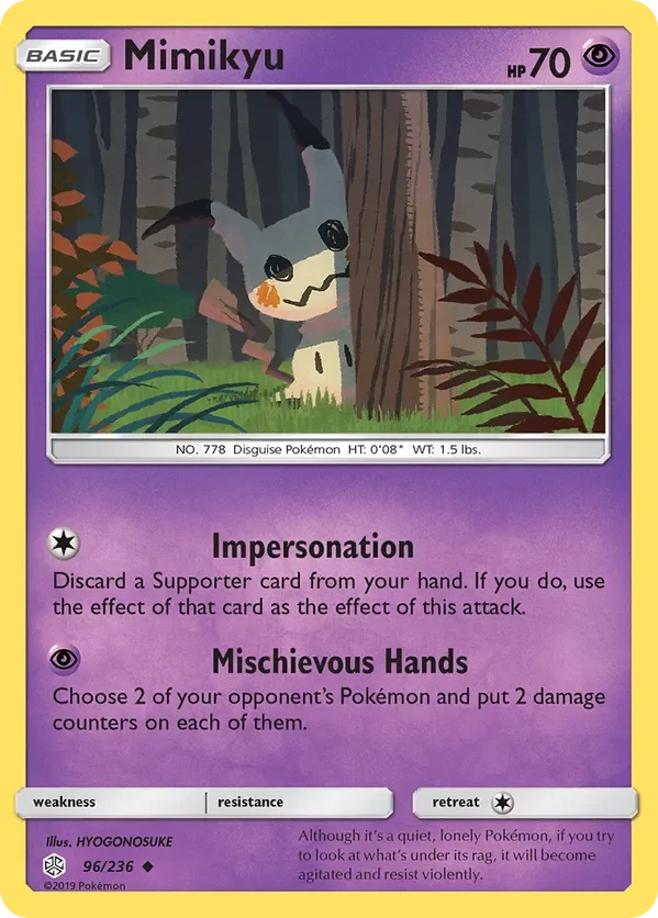 96/236 Mimikyu Uncommon Pokemon Card