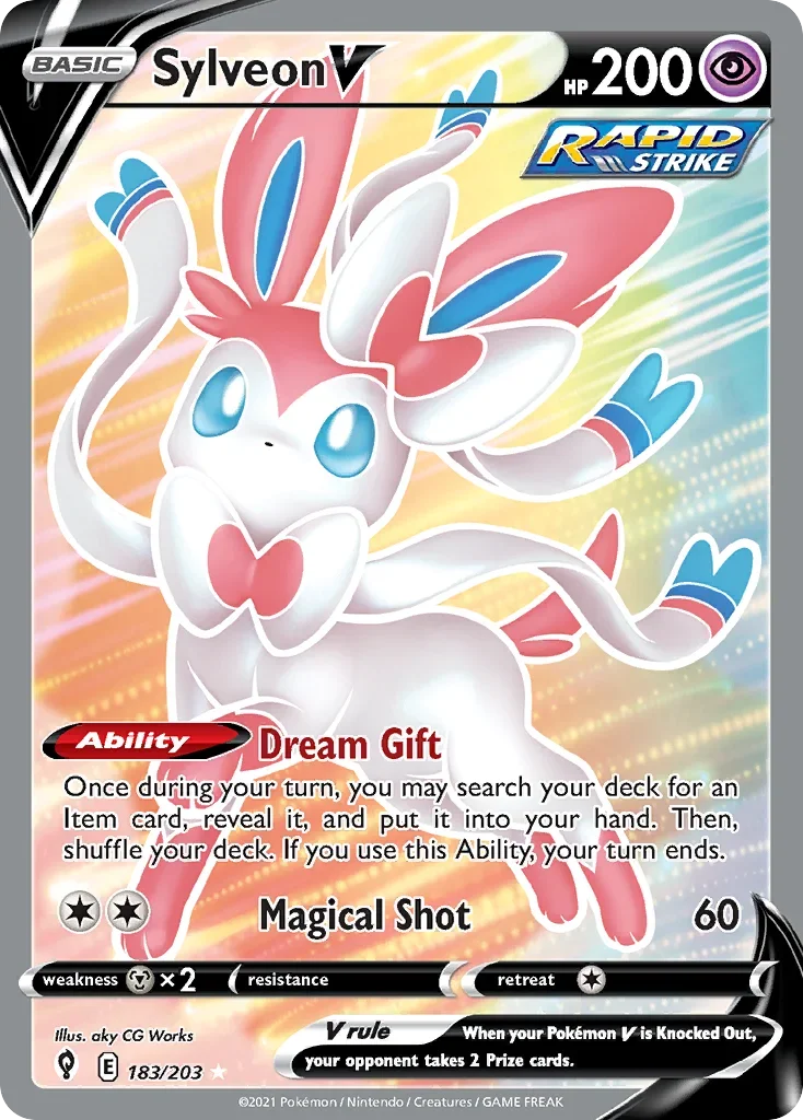 183/203 from Evolving Skies Full Art Pokemon Card