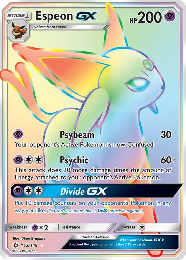 152/149 from Sun & Moon Base Rainbow Rare Pokemon Card