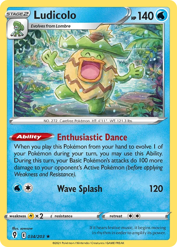 034/203 from Evolving Skies Holo Rare Pokemon Card