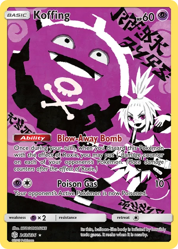 243/236 Koffing Secret Character Rare Pokemon Card