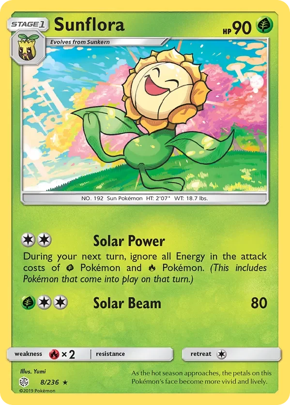 8/236 Sunflora Rare Pokemon Card
