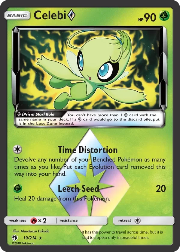 19/214 from Lost Thunder Prism Rare Pokemon Card