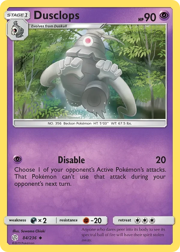 84/236 Dusclops Uncommon Pokemon Card