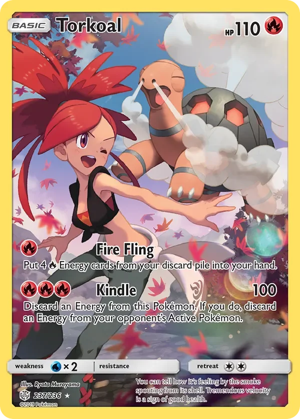 237/236 Torkoal Secret Character Rare Pokemon Card