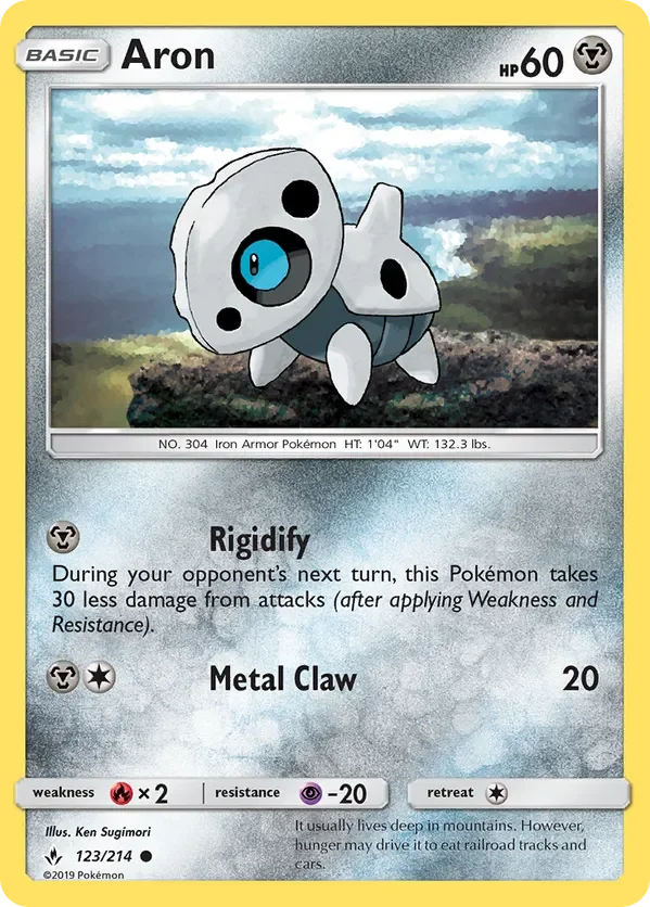 123/214 Aron Common Pokemon Card
