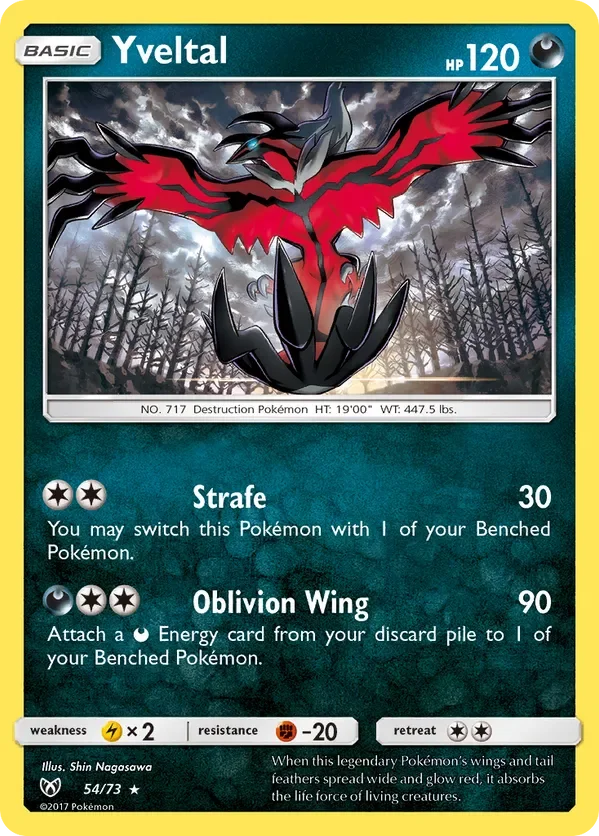 54/73 from Shining Legends Holo Rare Pokemon Card
