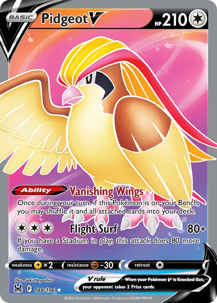 188/196 from Lost Origin Ultra Rare Pokemon Card