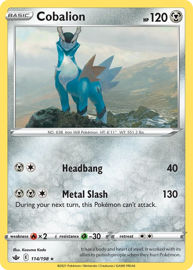 114/198 from Chilling Reign Holo Rare Pokemon Card