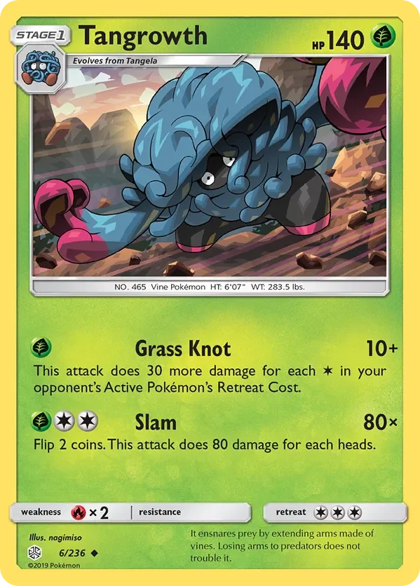6/236 Tangrowth Uncommon Pokemon Card