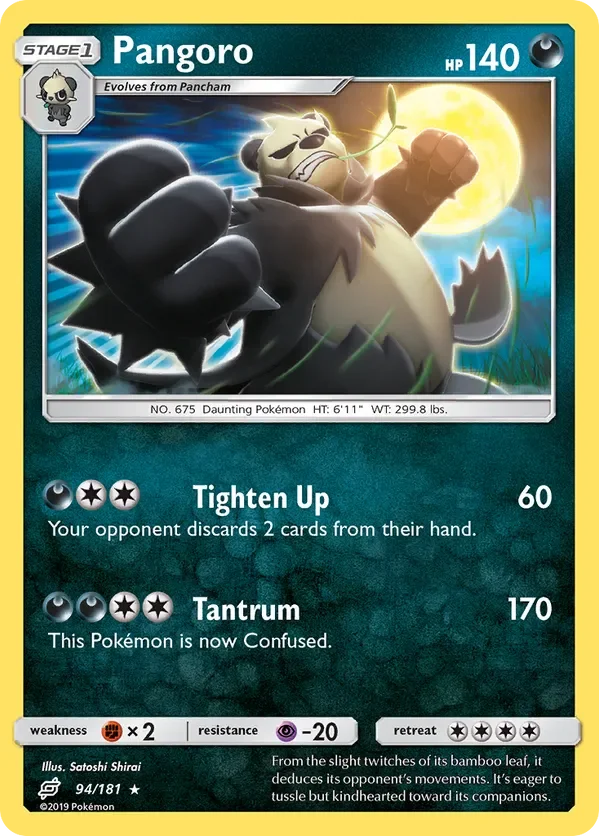 94/181 Pangoro Rare Pokemon Card