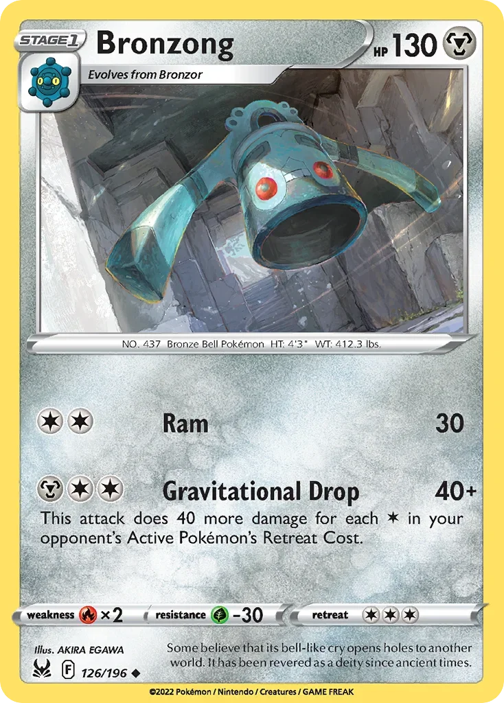 126/196 from Lost Origin Uncommon Pokemon Card