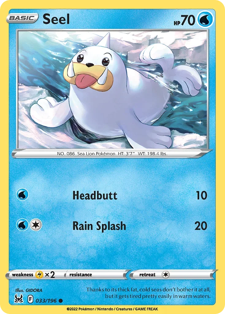 033/196 from Lost Origin Common Pokemon Card