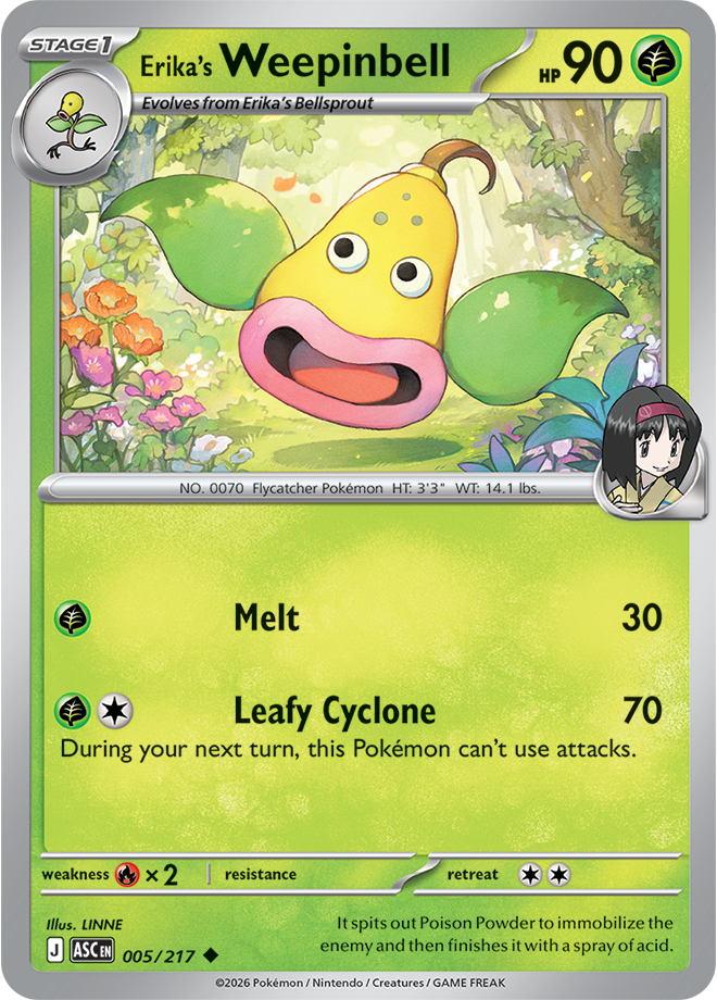 005/217 Erika's Weepinbell from Ascended Heroes Uncommon