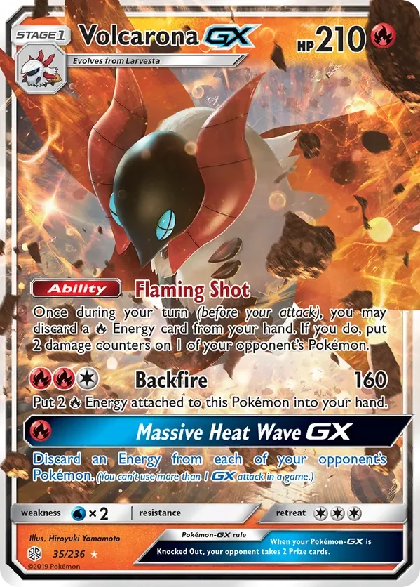 35/236 Volcarona GX Ultra Rare Pokemon Card