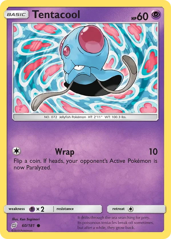 60/181 Tentacool Common Pokemon Card