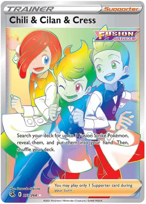 273/264 from Fusion Strike Rainbow Rare Trainer Card