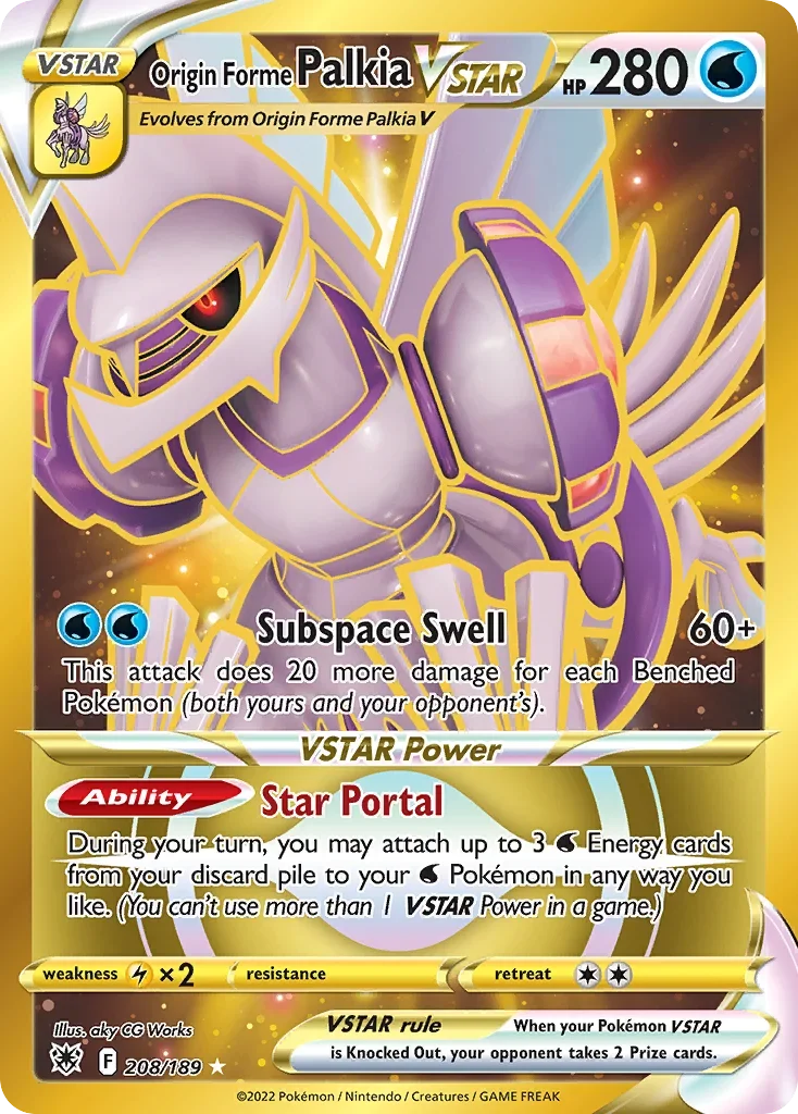 208/189 from Astral Radiance Gold Secret Rare Pokemon Card