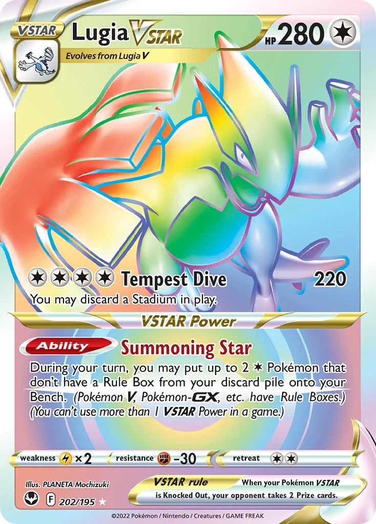 202/195 from Silver Tempest Rainbow Rare Pokemon Card