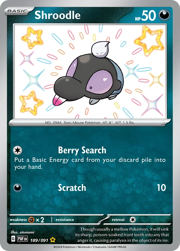 189/091 from Paldean Fates Shiny Rare Pokemon Card