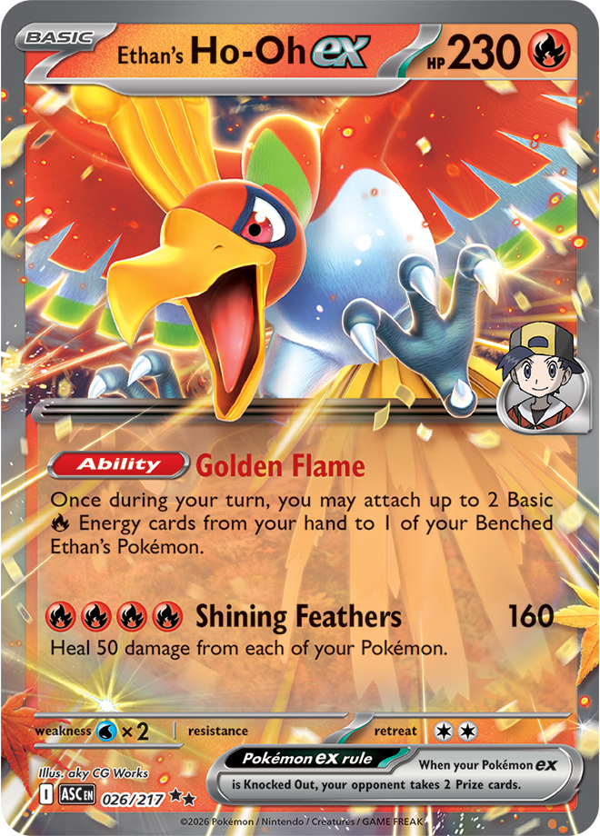 026/217 Ethan's Ho-Oh ex from Ascended Heroes double-rare