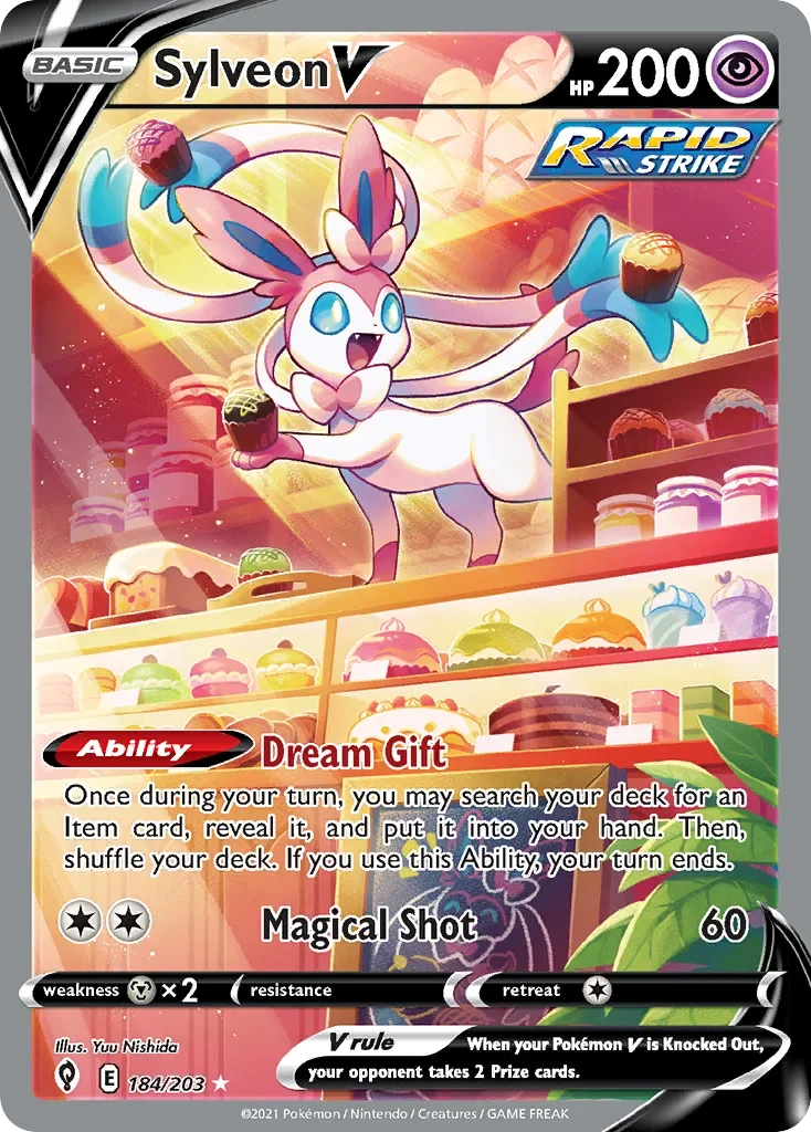 184/203 from Evolving Skies Alternate Art Pokemon Card