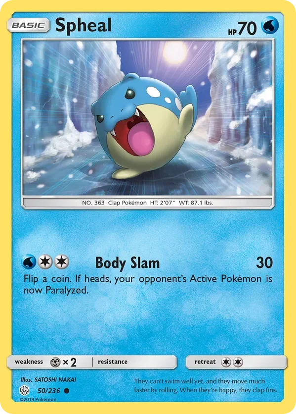 50/236 Spheal Common Pokemon Card