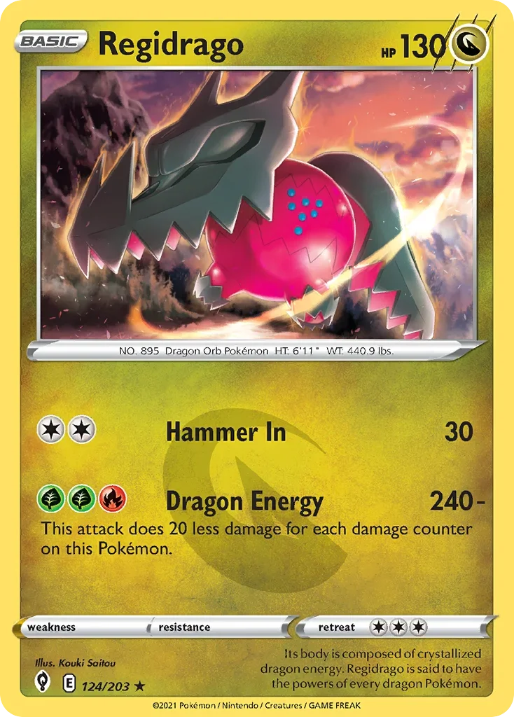 124/203 from Evolving Skies Holo Rare Pokemon Card