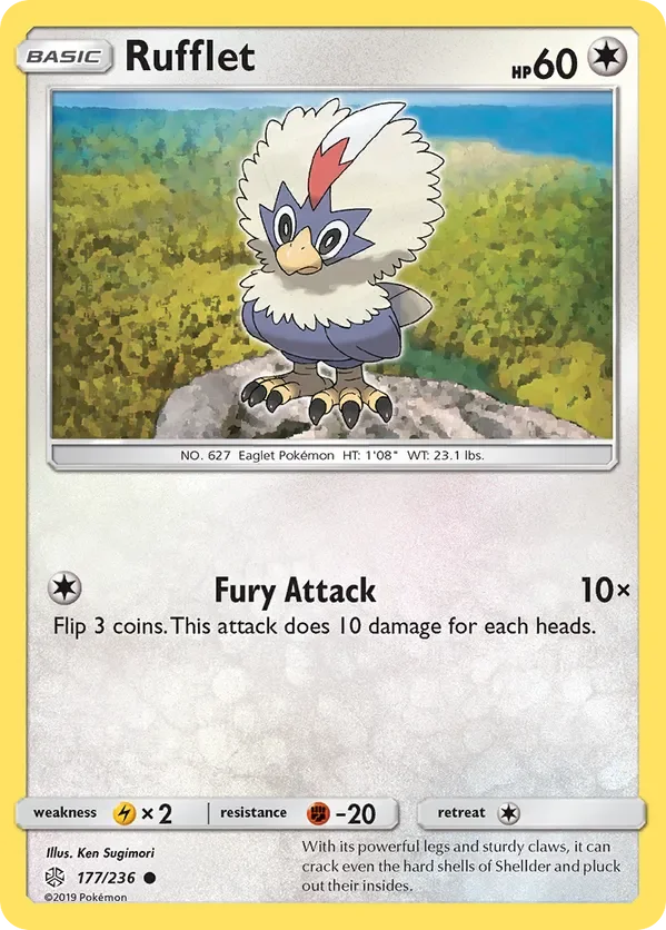 177/236 Rufflet Uncommon Pokemon Card