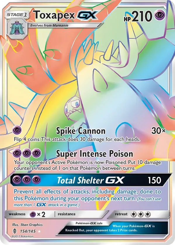 154/145 from Guardians Rising Rainbow Rare Pokemon Card