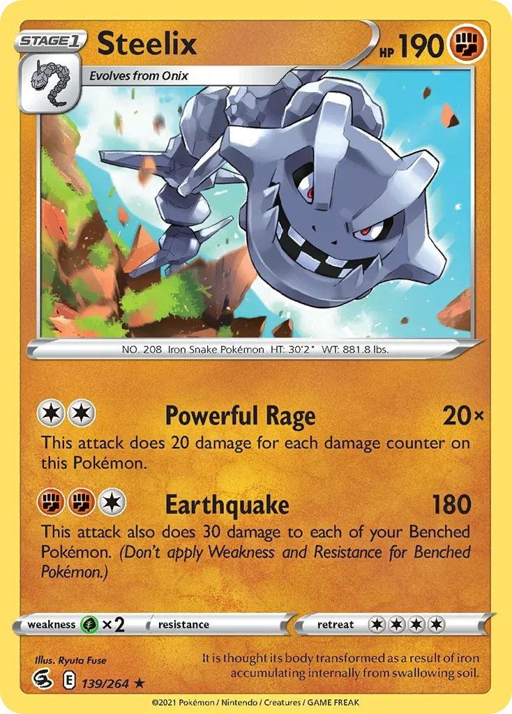 139/264 from Fusion Strike Holo Rare Pokemon Card