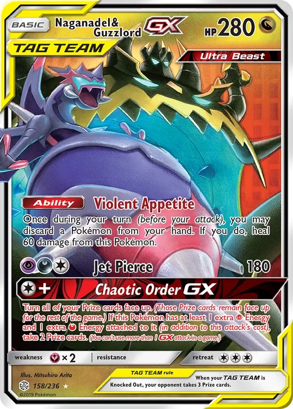 158/236 Naganadel & Guzzlord GX Ultra Rare Pokemon Card
