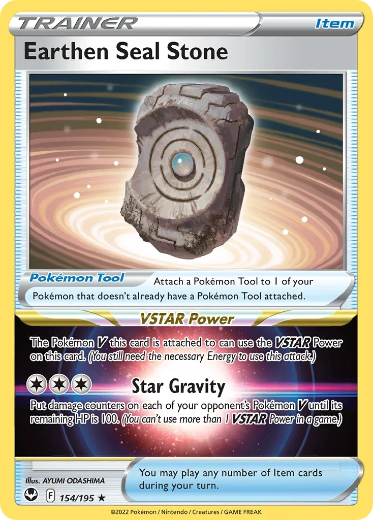 154/195 from Silver Tempest Holo Rare Pokemon Card