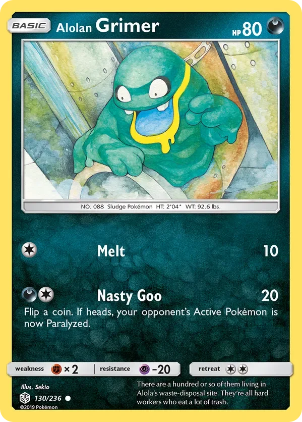 130/236 Alolan Grimer Common Pokemon Card