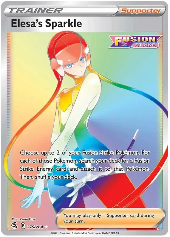 275/264 from Fusion Strike Rainbow Rare Trainer Card