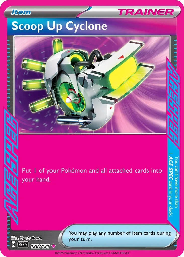128/131 from Prismatic Evolutions Card List ACE SPEC Rare Pokemon Card