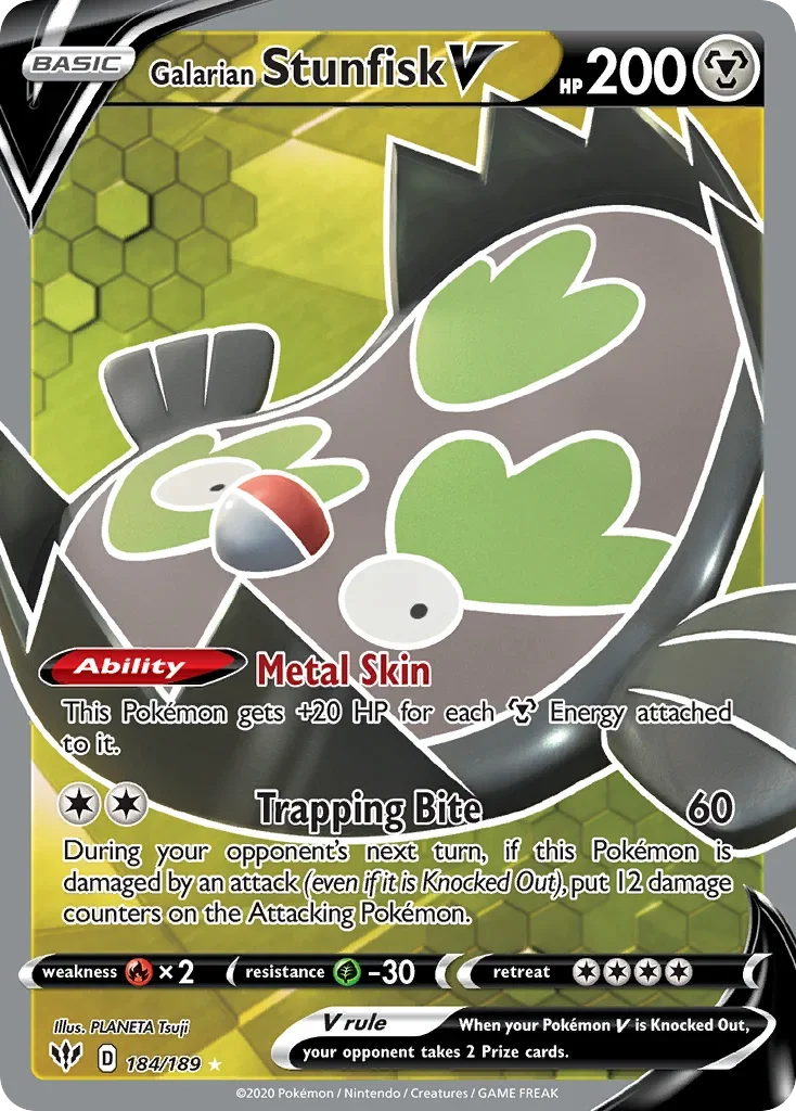 184/189 from Darkness Ablaze Full Art Pokemon Card