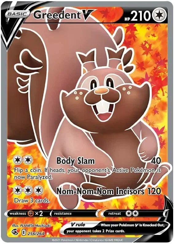256/264 from Fusion Strike Full Art Pokemon Card